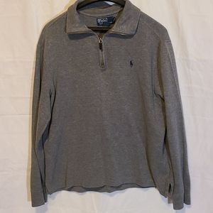 Gray Polo Ralph Lauren Quarter Zip Sweater